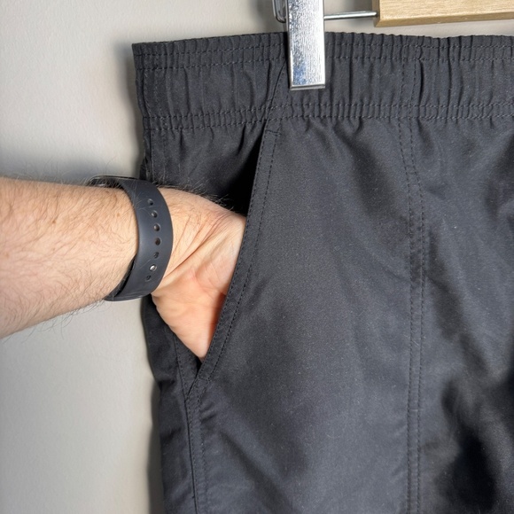 Speedo Men's Small Elastic Waist Swim Trunk Bottoms Pull On Mesh‎ Lined Black - Picture 3 of 14